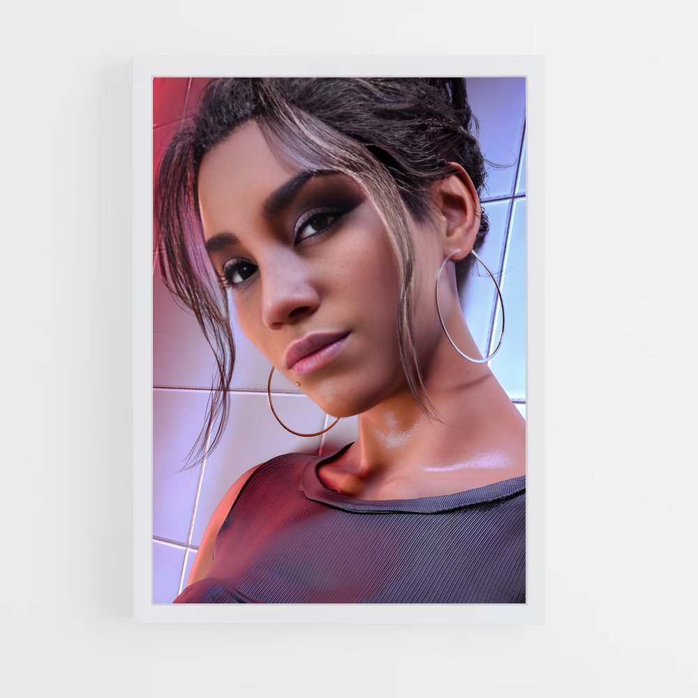 Poster Éclat d'Ombre – affiche Cyberpunk (vue 3)